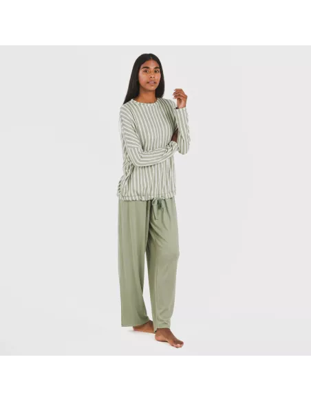 Pijama comprido Secret mulher Raya Marsella verde caça pijamas-compridos-de-mulher