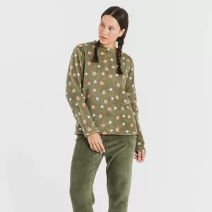 Pijama coral Tatini verde caça 2