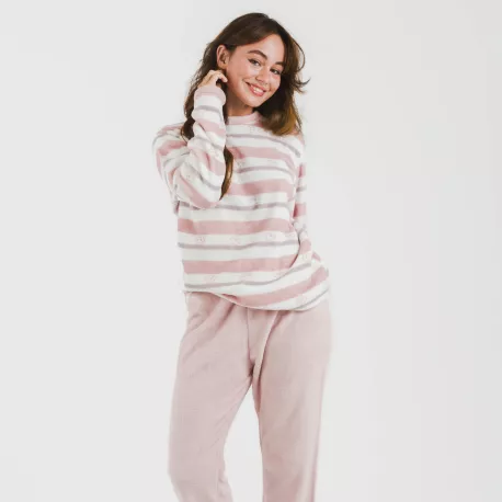 Pijama coral Raya Wilma rosa pijama-inverno-mulher