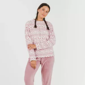 Pijama coral Candy malva rosa 2