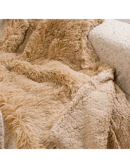Manta pelo sherpa lisa mantas