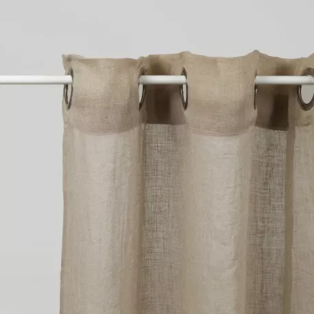 Cortina transparente algodão linho cortinas-e-estores