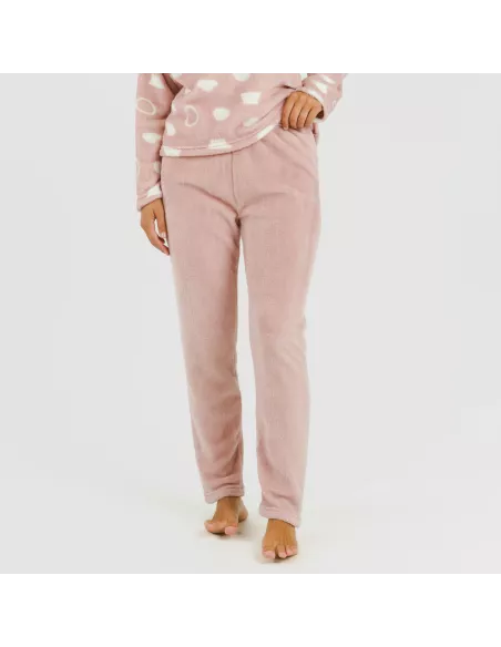 Pijama coral Papiro rosa pijama-inverno-mulher