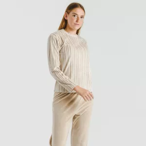 Pijama veludo Raya Oli bege 2