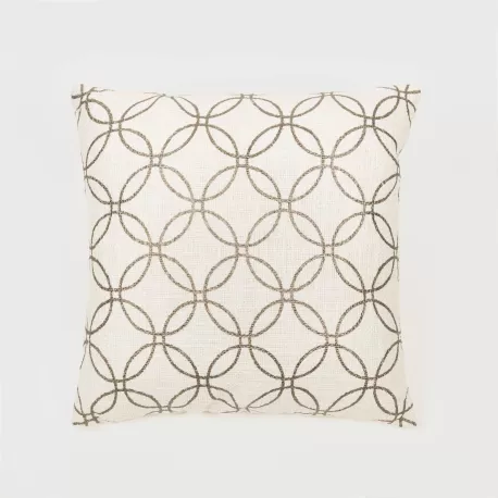 Almofada algodão Circulo lisa 45x45 almofadas