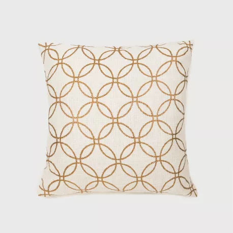 Almofada algodão Circulo lisa 45x45 almofadas