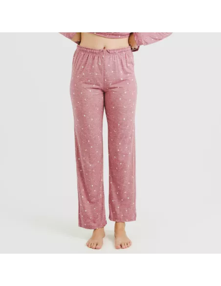 Pijama mulher soft Ambarina malva rosa pijamas-compridos-de-mulher