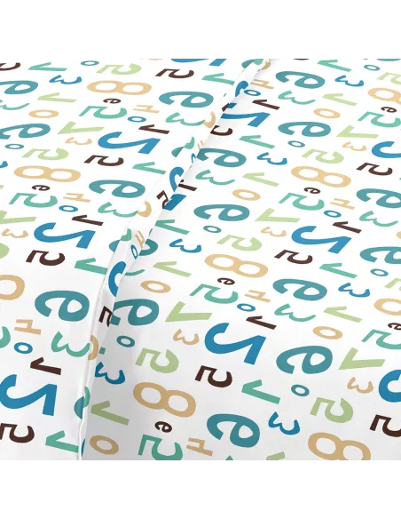Capa de edredão algodão Numbers cama bebé capa-edredao-para-bebe