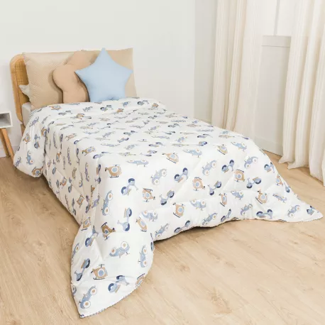 Edredão estampado Pedrito azul celeste edredoes-estampados