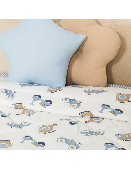 Edredão estampado Pedrito azul celeste edredoes-estampados