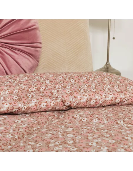 Edredão estampado Dorotea rosa edredoes-estampados