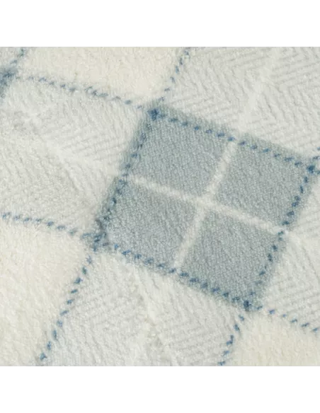 Manta sherpa Cuadro Guima azul indigo mantas-sherpa