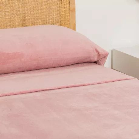 Jogo de lençóis veludo liso cama-90