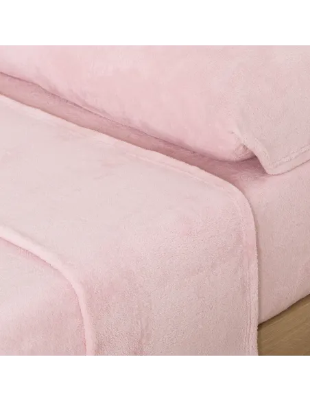 Jogo de lençóis veludo liso cama-90