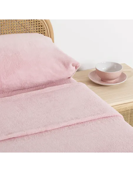 Jogo de lençóis veludo liso cama-90