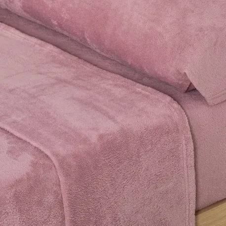 Jogo de lençóis veludo liso cama-90