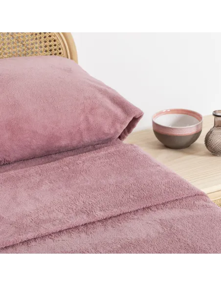 Jogo de lençóis veludo liso cama-90