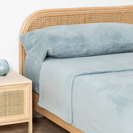 Jogo de lençóis veludo liso cama-90