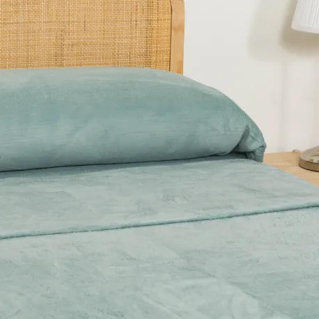 Jogo de lençóis veludo liso cama-90