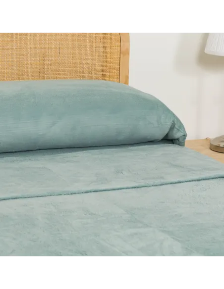 Jogo de lençóis veludo liso cama-90