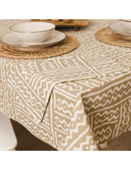Toalha de mesa anti manchas Vinuesa arena toalhas-de-mesa