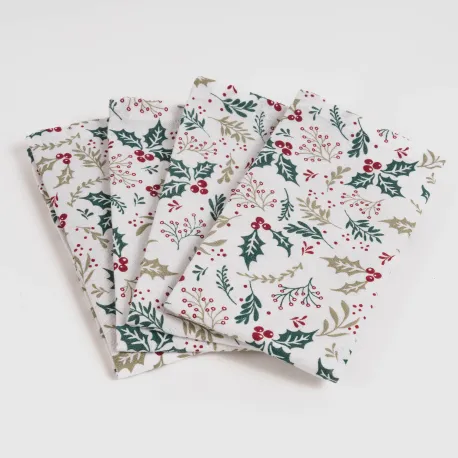 Conjunto 4 guardanapos Holly toalhas-de-mesa