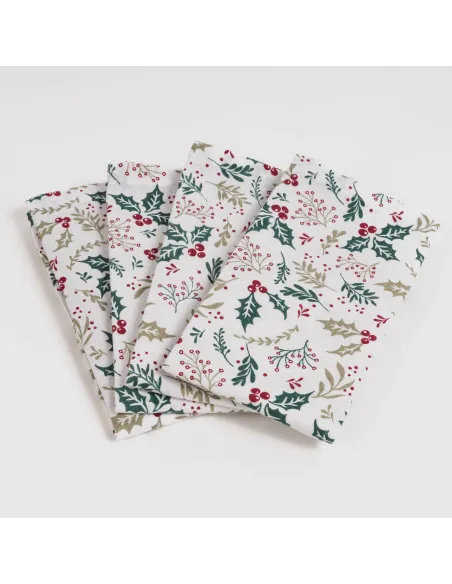 Conjunto 4 guardanapos Holly toalhas-de-mesa