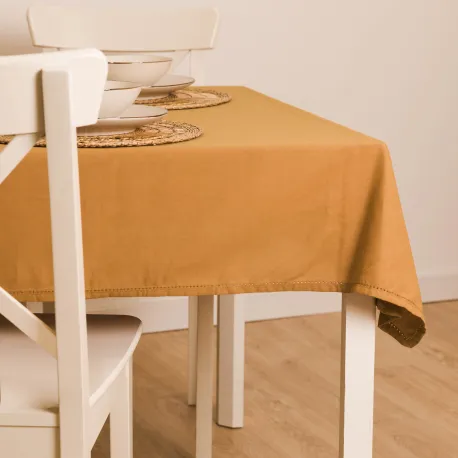 Toalha de mesa anti manchas algodão liso toalhas-de-mesa