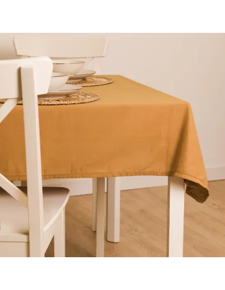 Toalha de mesa anti manchas algodão liso toalhas-de-mesa