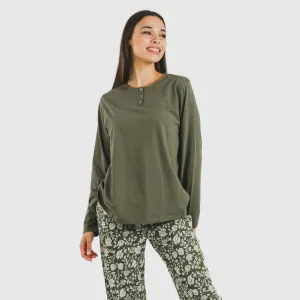 Pijama algodão Mozarabe verde