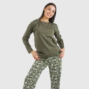 Pijama algodão Mozarabe verde 2