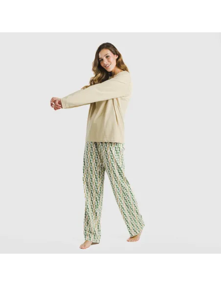 Pijama algodão Peris arena pijamas-compridos-de-mulher