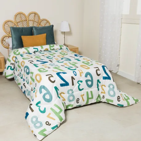 Edredão estampado Numbers edredoes-estampados