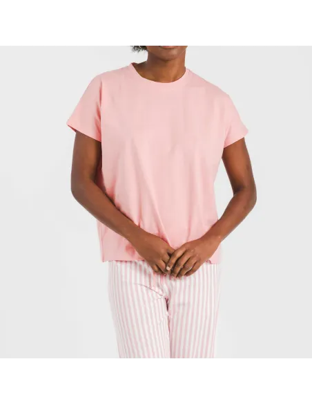 Pijama comprido algodão mulher manga fluída Raya Kodac marsala pijamas-compridos-de-mulher