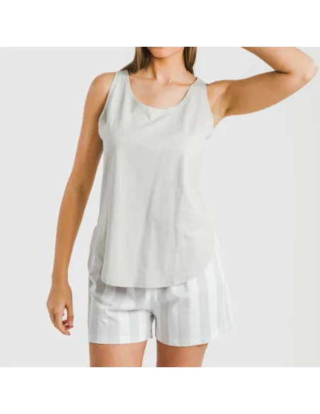 Pijama curto algodão Raya Elvis cinza pijamas-curtos-mulher