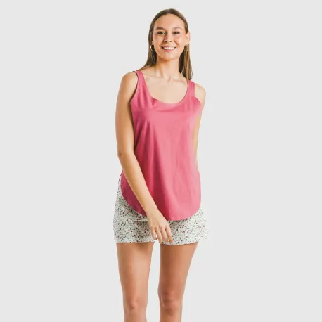 Pijama curto algodão Colin marsala pijamas-curtos-mulher