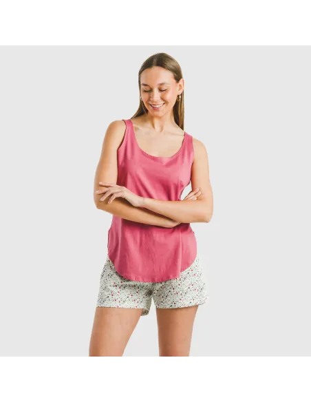 Pijama curto algodão Colin marsala pijamas-curtos-mulher