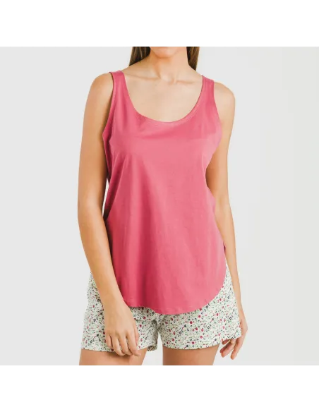 Pijama curto algodão Colin marsala pijamas-curtos-mulher
