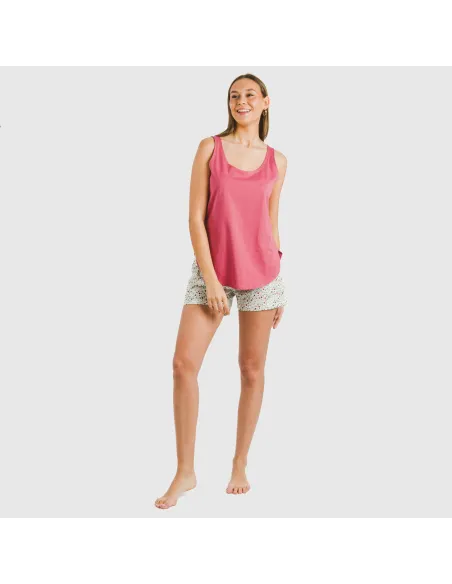 Pijama curto algodão Colin marsala pijamas-curtos-mulher
