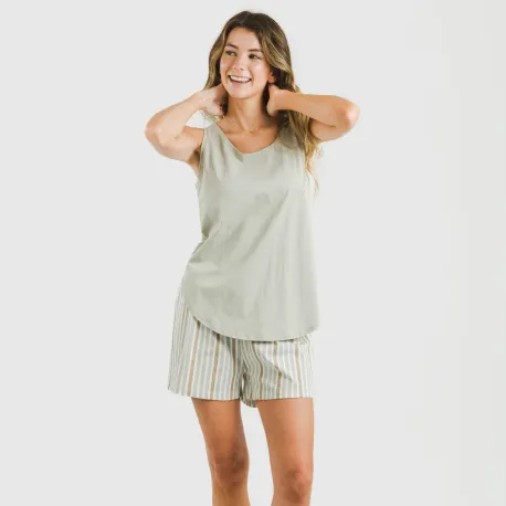 Pijama curto algodão Raya Guti verde tiffany pijamas-curtos-mulher