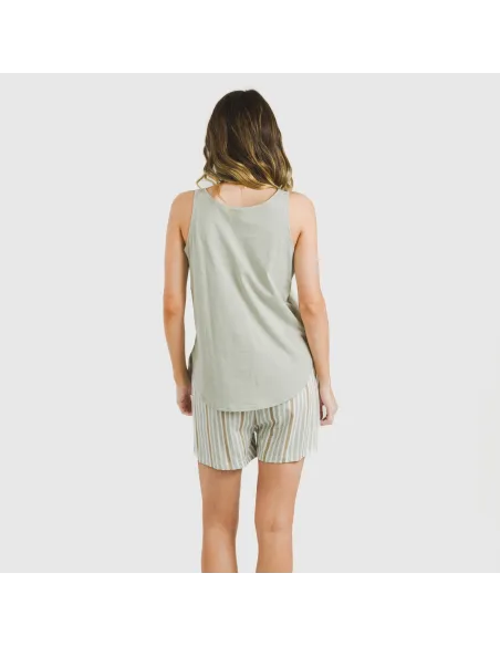 Pijama curto algodão Raya Guti verde tiffany pijamas-curtos-mulher