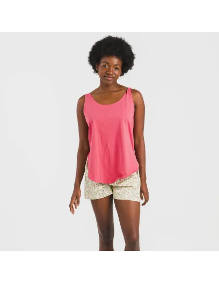 Pijama curto algodão Piscis marsala pijamas-curtos-mulher