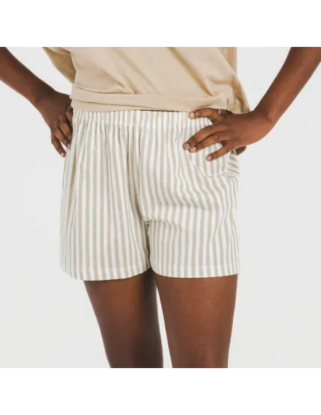 Pijama curto manga fluída algodão mulher Raya Kodac arena pijamas-curtos-mulher