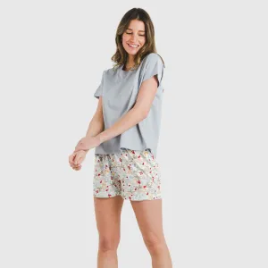 Pijama curto manga fluída... 2