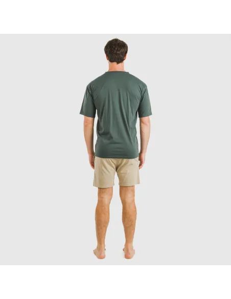 Pijama curto homem com botões verde - arena pijamas-curtos-homem