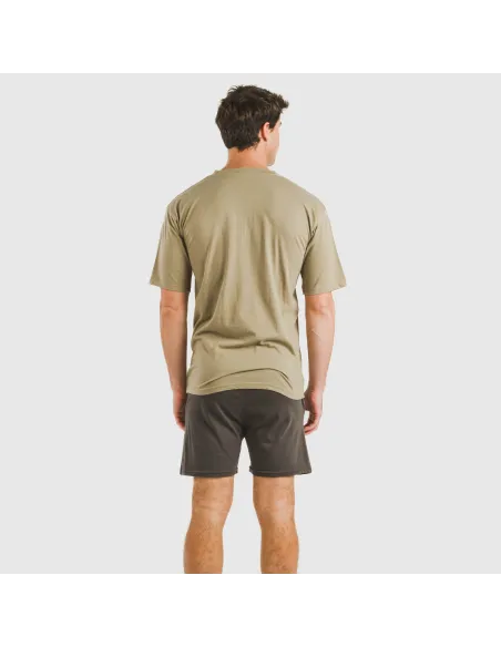 Pijama curto homem com botões verde caça - petróleo pijamas-curtos-homem