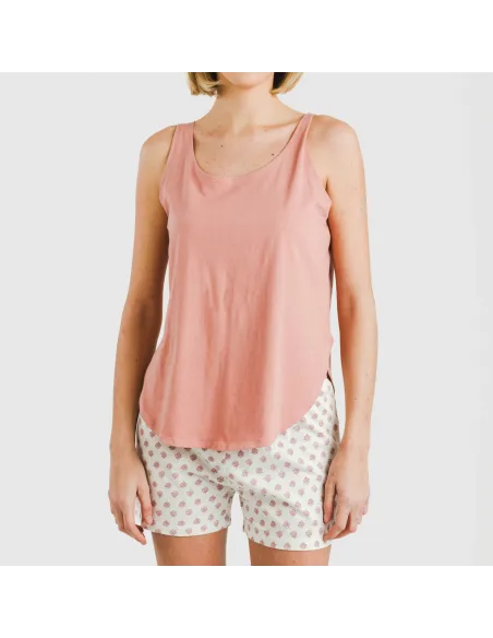 Pijama curto algodão Soñada marsala pijamas-curtos-mulher