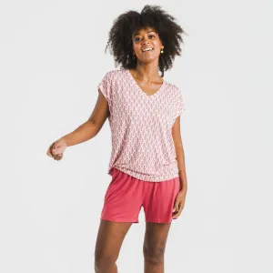 Pijama curto manga fluída...