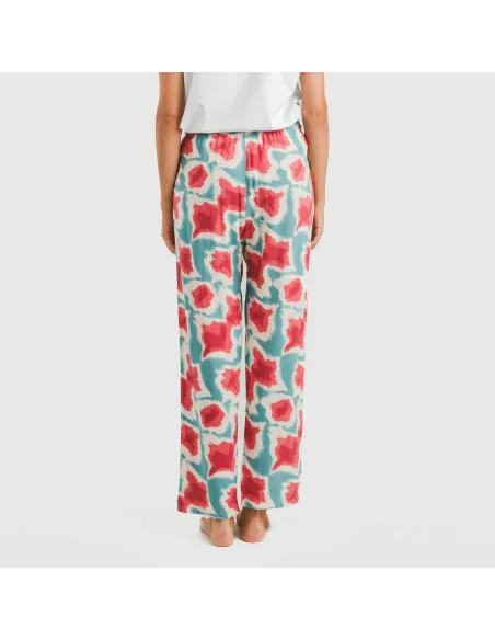 Calças viscosa Prometeo água marinha pantalones-comodos-mujer