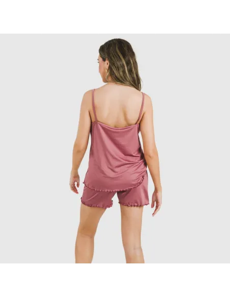 Pijama alças mulher soft liso pijama-tirantes-mujer-punto-suave